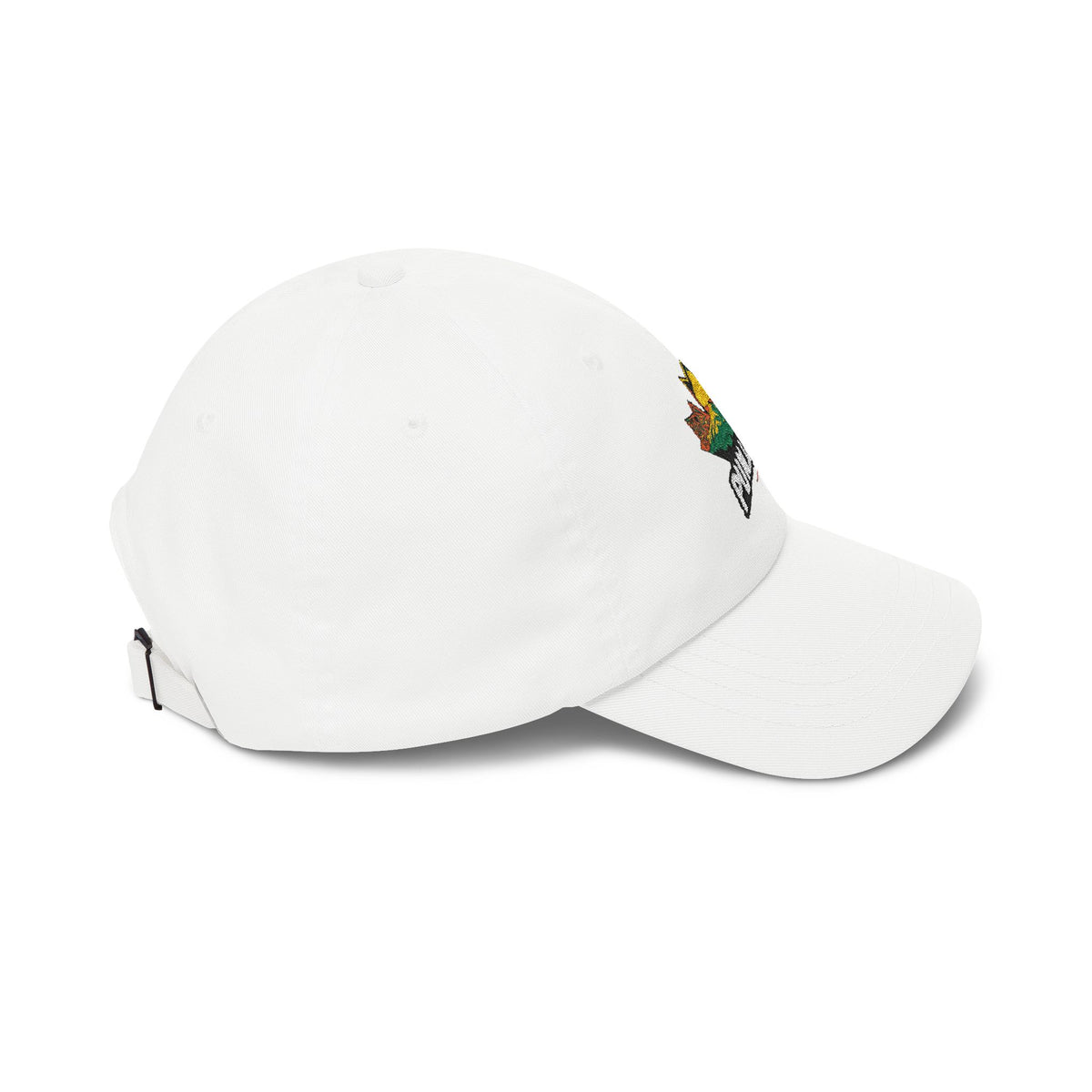 Punjabi Maple Leaf Dad Cap — White Embroidered Punjabi Baseball Hat