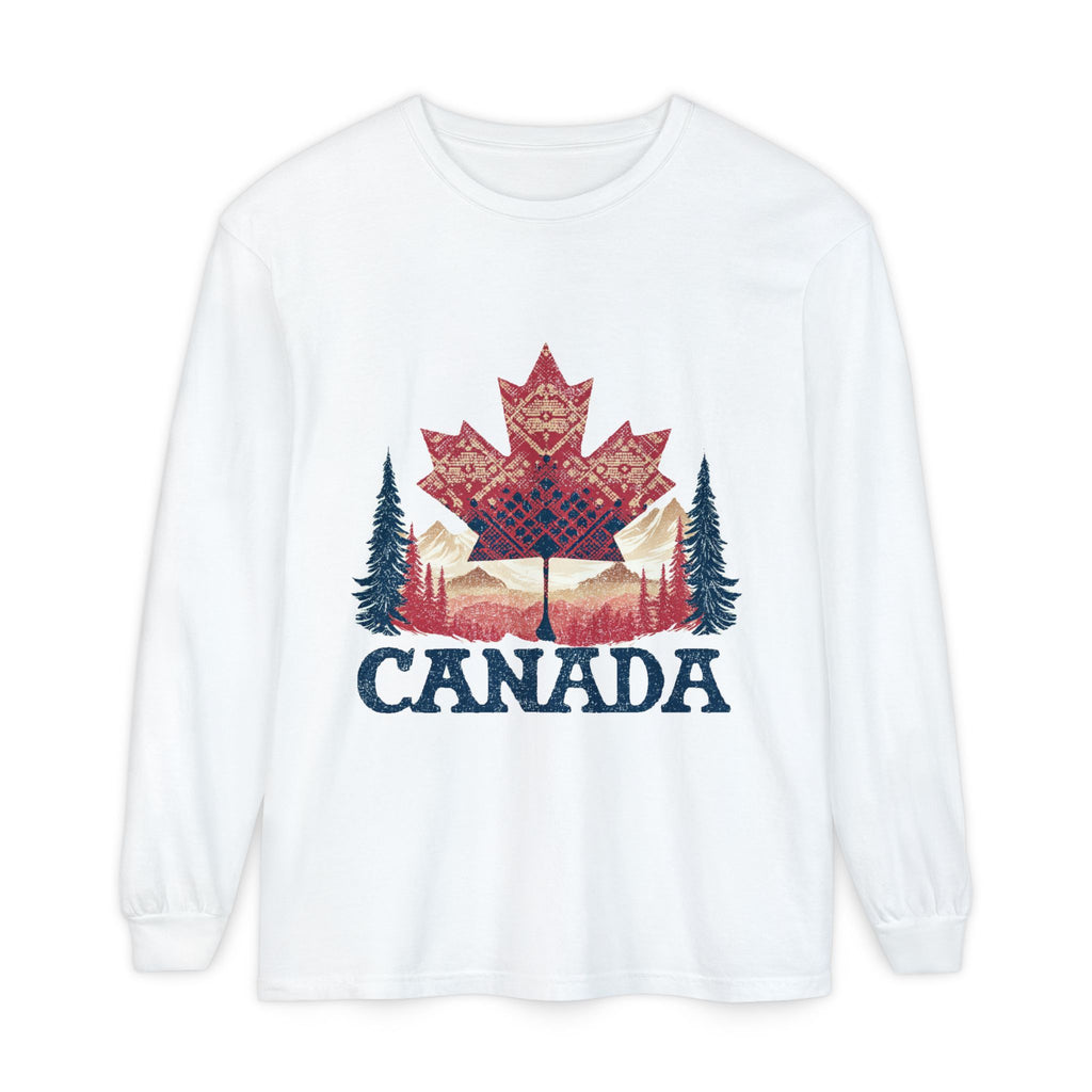 Canada Maple Leaf Scenic Long Sleeve Tee