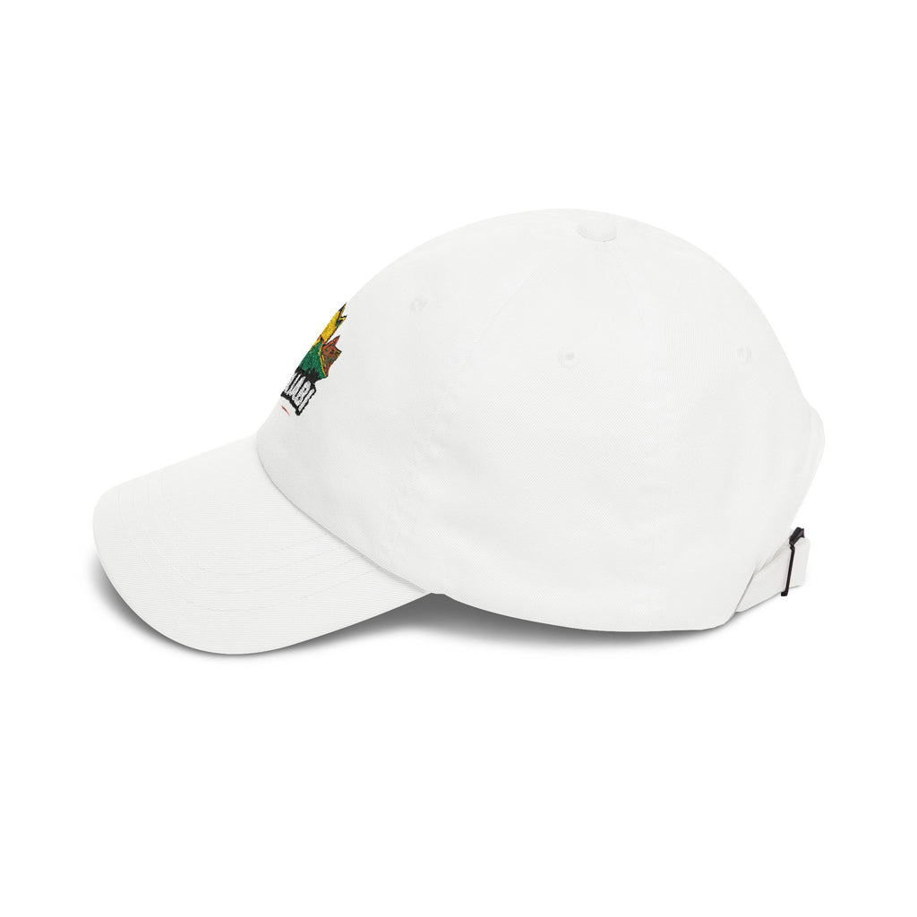 Punjabi Maple Leaf Dad Cap — White Embroidered Punjabi Baseball Hat