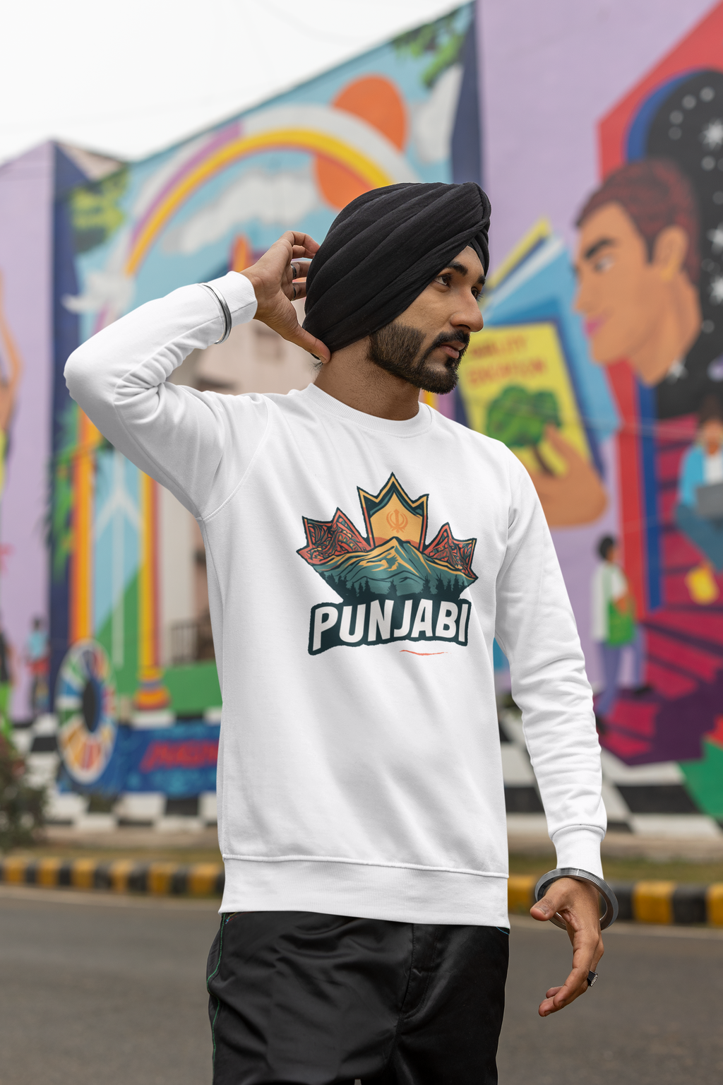 Punjabi Maple Mountain Crewneck Sweatshirt