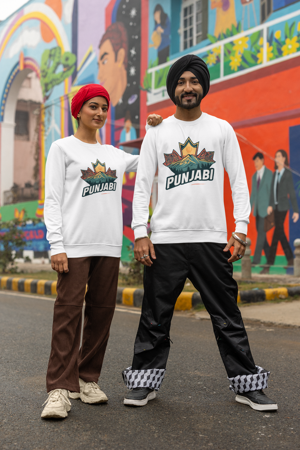 Punjabi Maple Mountain Crewneck Sweatshirt