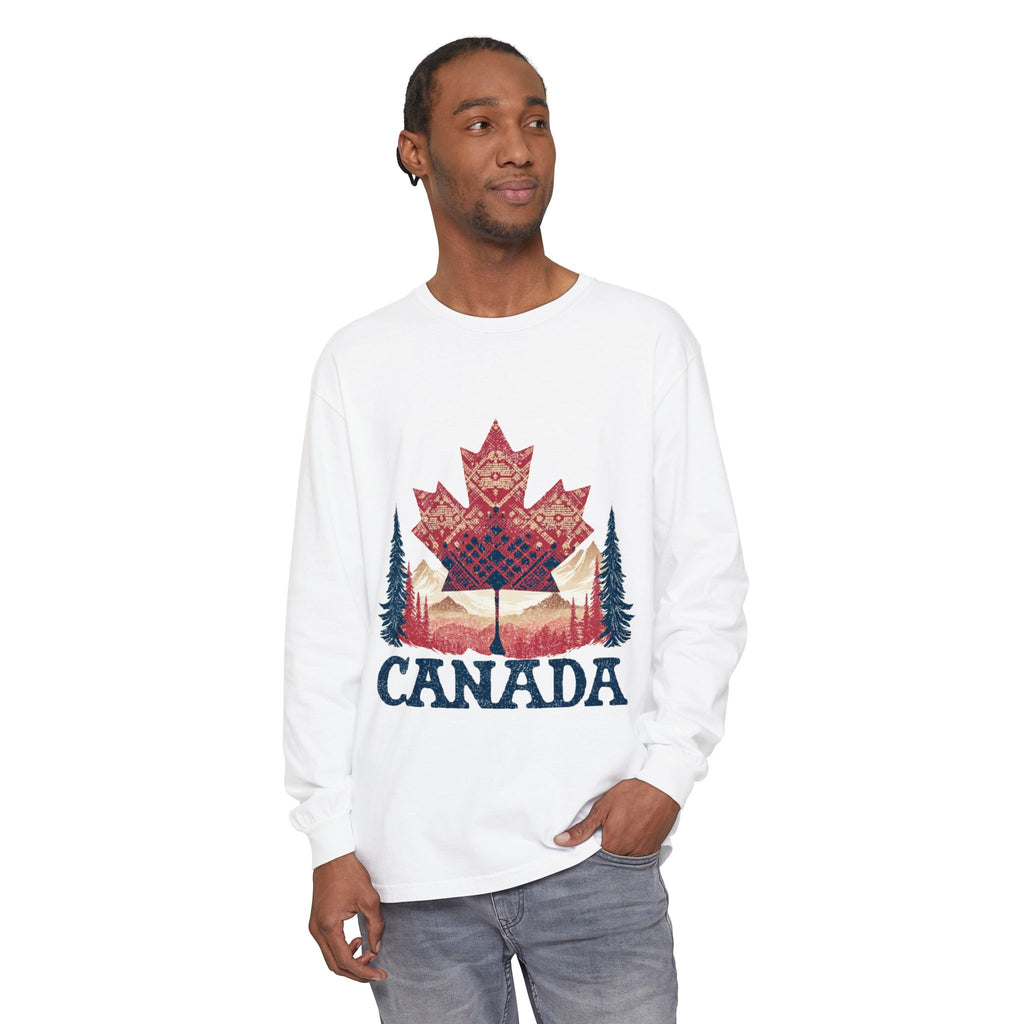 Canada Maple Leaf Scenic Long Sleeve Tee