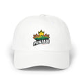 Punjabi Maple Leaf Dad Cap — White Embroidered Punjabi Baseball Hat